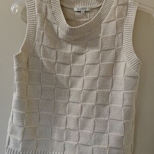 Z Supply Cream Sleeveless Sweater